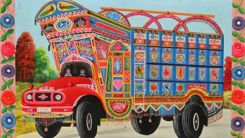 Top handicrafts in Pakistan - Truck Art
